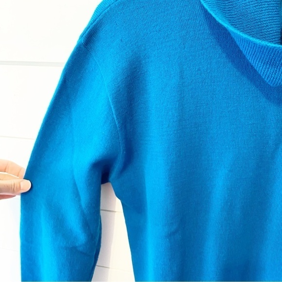 Vintage 70’s Pendleton | Pure Virgin Wool Blue Turtleneck Sweater Size Large - Picture 5 of 8